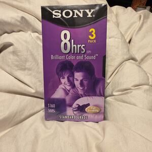 Sony T-160VL/WA VHS 3 Pack Deadstock